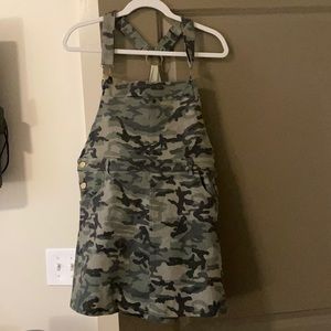 Camo overall dress